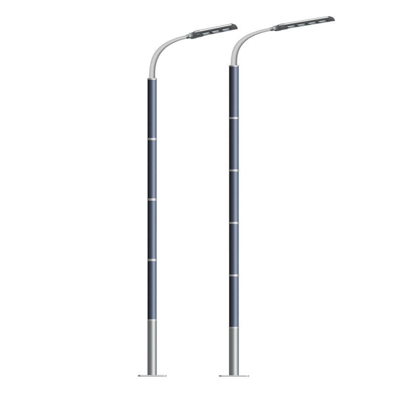 120W-150W Vertical Solar Light Pole With Flexible Solar Panel On Pole-NEWLIGHT ENERGY
