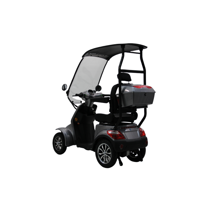1000W 4-Wheel Mobility Scooter with Roof and Tail Box