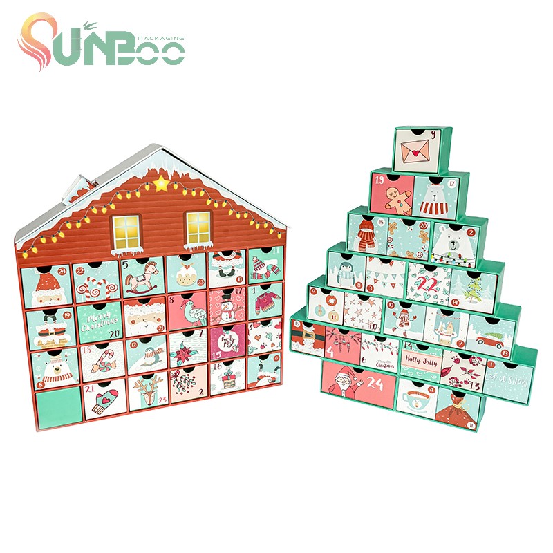 家と木のスタイル素敵なクリスマスギフトボックス -  SP-BOX067
