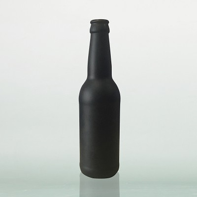 12ozガラスブラックビール瓶