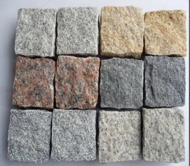 造園石のための最高品質の天然花崗岩の磨かれた舗装キューブの石