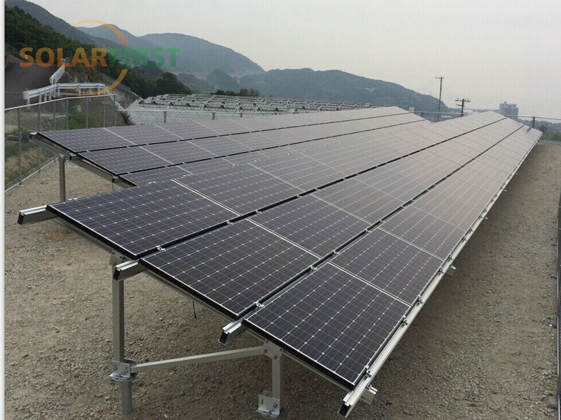 鋼挽いた太陽実装構造のグランドスクリュー太陽光発電システム