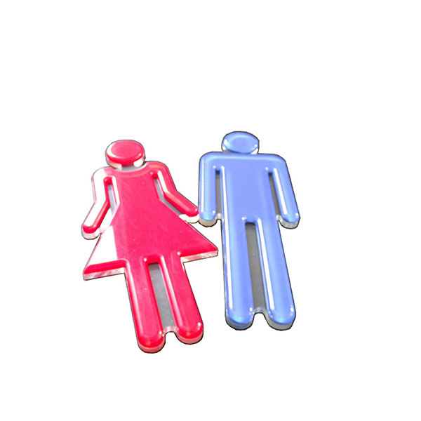 ウォールステッカーカスタムクリエイティブアクリルロゴ男性または女性の洗面所のサイン