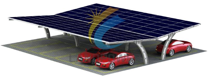 ソーラーPVスチールカーポート構造