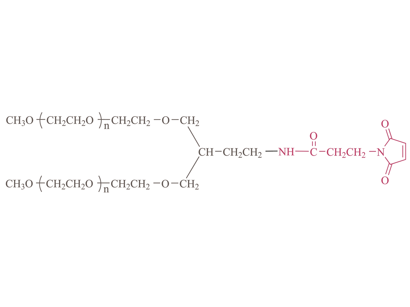 2アームメトキシポリ（エチレングリコール）マレイミド（PT02）[2アームPEG-MAL（PT02）]