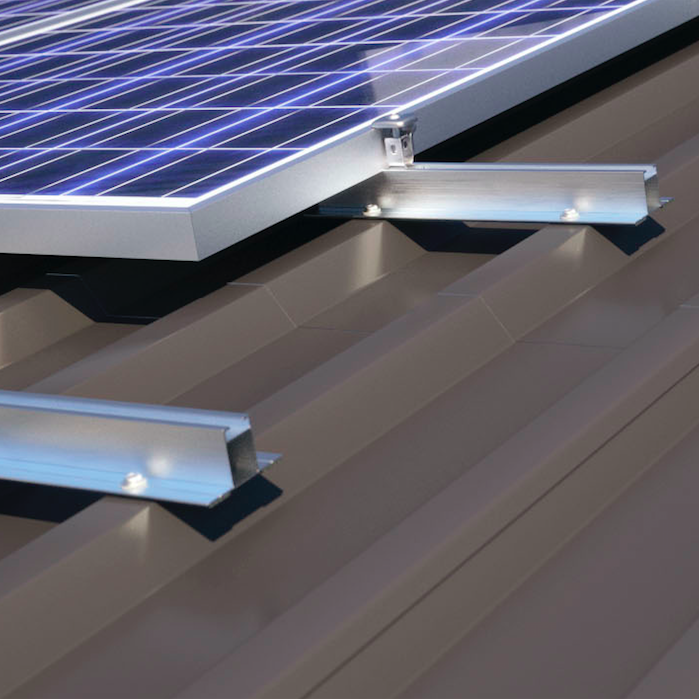 台形金属板のための太陽電池パネルマウント