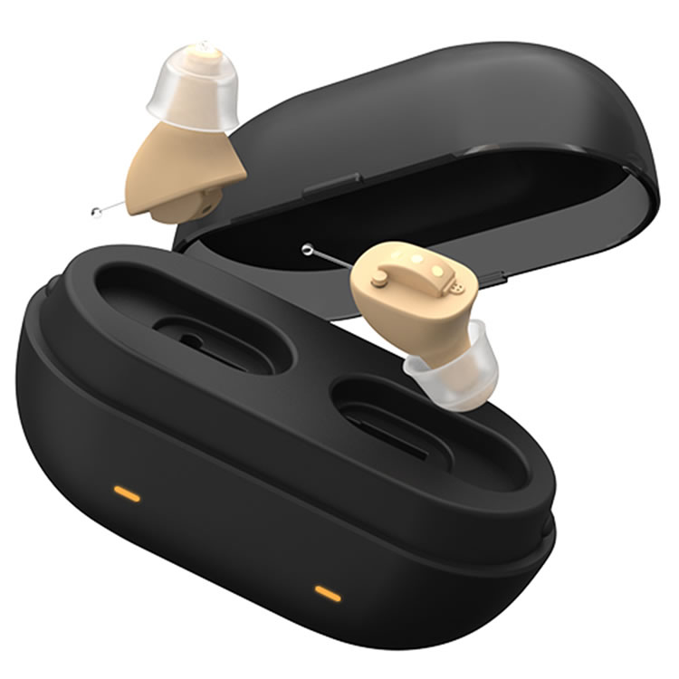 厳しい難聴の高齢者のためのAmazon充電式ITC補聴器でのベストセラー