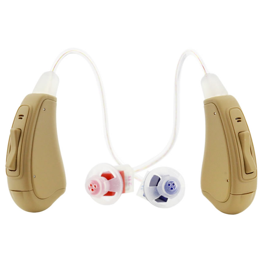 【聴覚障害者向けの高透心環補聴器、小型BTEオープンフィット補聴器】