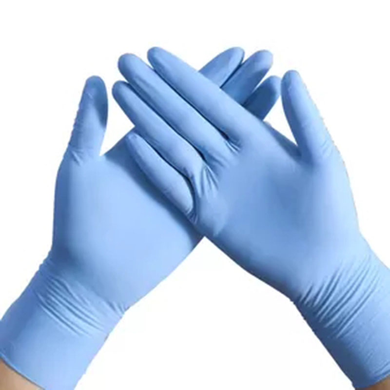 100ピース/ボックス卸売メーカー使い捨ての青いニトリル手袋医療粉末無料