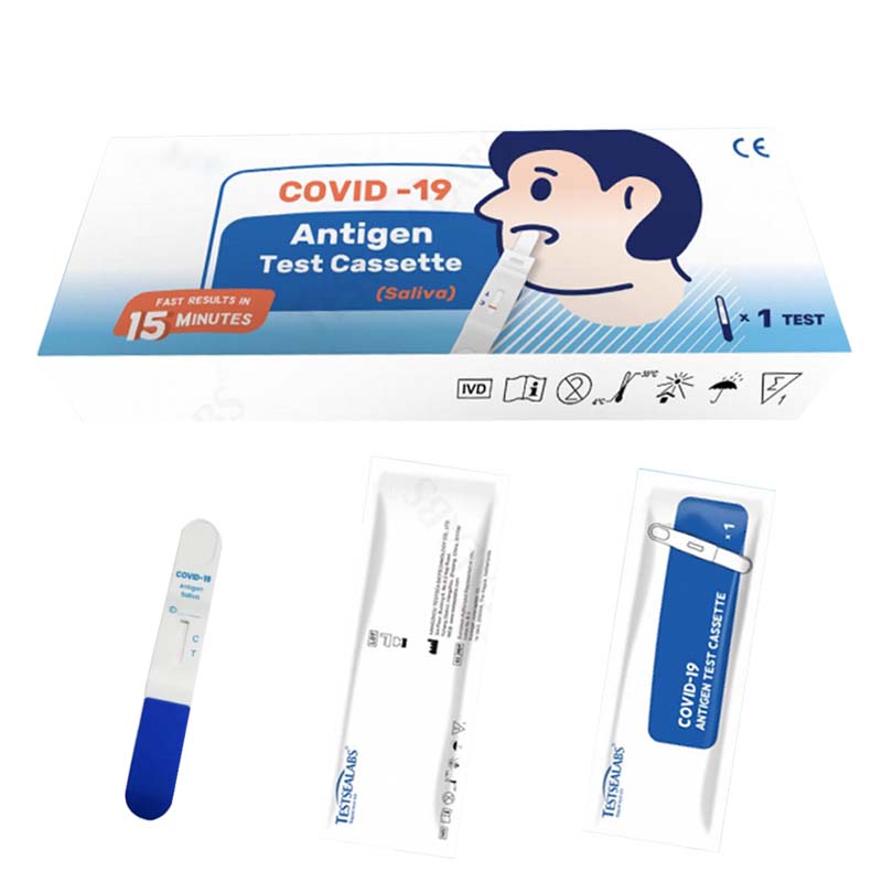 使いやすいロリポップスタイルの新型コロナウイルス感染症（COVID-19）唾液抗原検査カセットキット