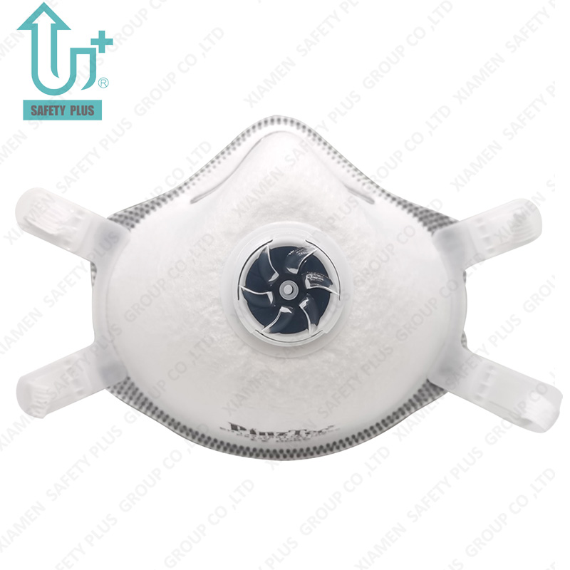 使い捨てカップタイプ FFP3 Nr D フィルターグレードの成人用保護具、調整可能なイヤーループ防塵マスク付き
