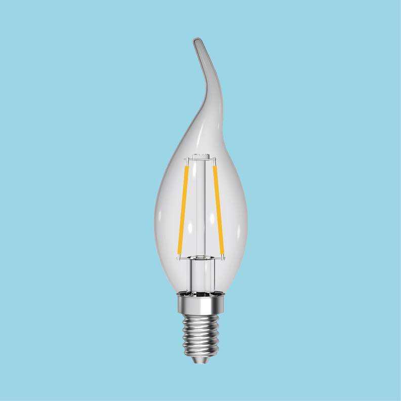 トップスター LED電球 C35-2W キャンドルフィラメント