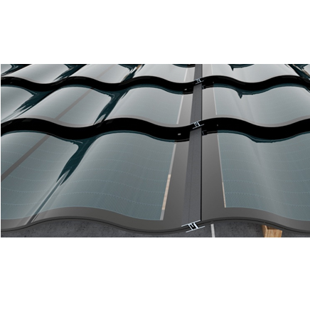 現代のソーラーパネル屋根家庭用オールブラックハーフカット多機能