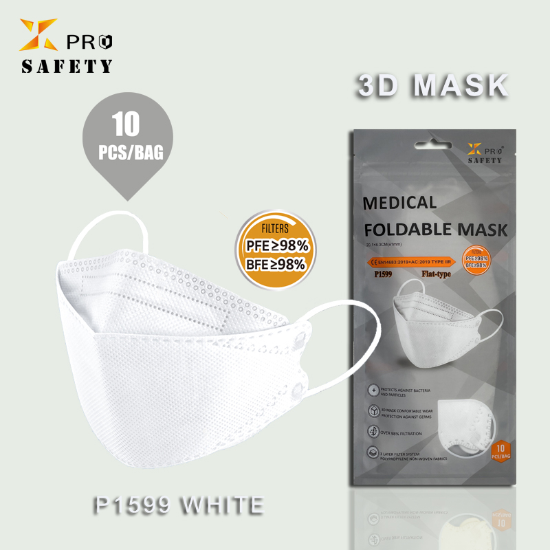 高保護工場直接販売 10 ピース/バッグ白成人用フェイスマスク防塵使い捨てフィット不織布 3D 立体マスク