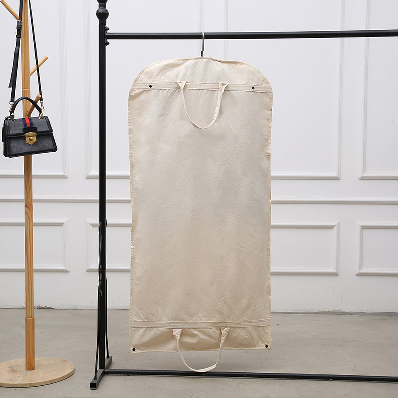 コットンキャンバススーツダストホワイトガーメントバッグメーカーブランド吊り下げ衣類バッグ洗える家庭用綿ダストバッグ