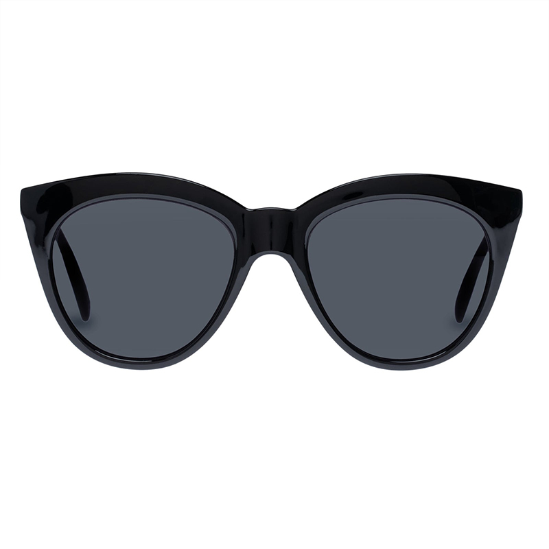 モダンなキャットアイシェイプデザインのサングラス、ブラック-5352