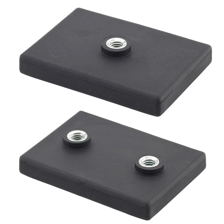 ブロック ラバーコーティング磁石 43*31*6 mm 長方形ラバーコーティングネオジム磁石 ラバーポット磁石