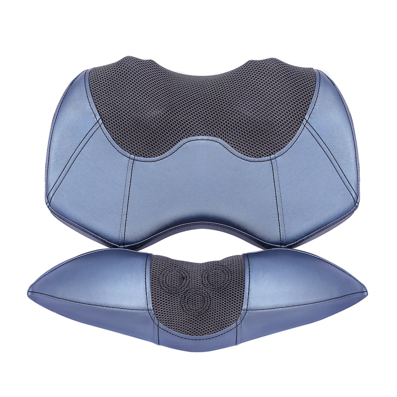 新しいスタイルの菱形の外観指圧赤外線熱頸椎牽引睡眠マッサージ枕音楽機能付き